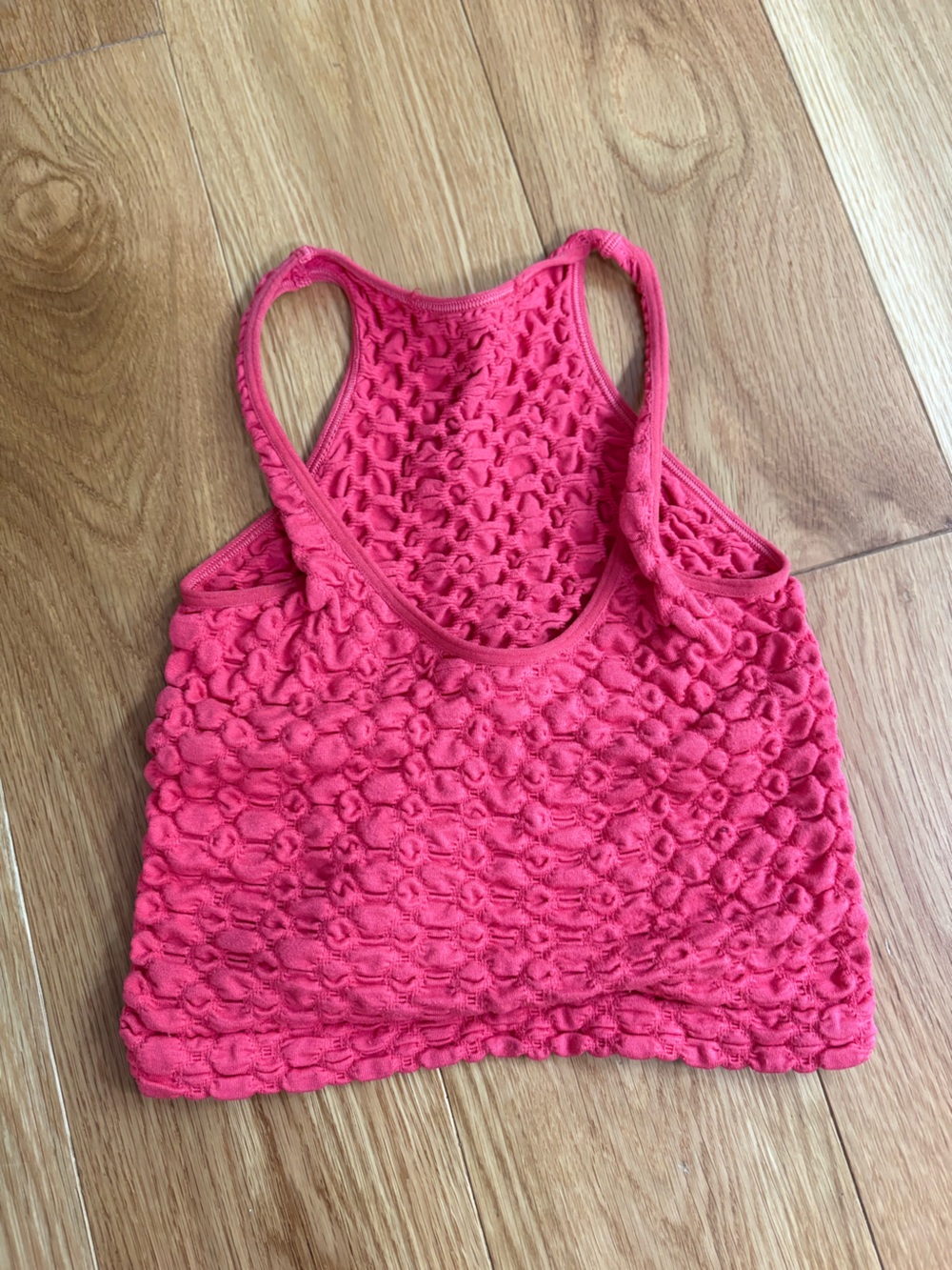 Anthropologie Textured Pink Tank Top